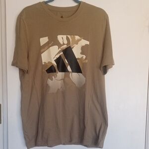 Adidas Men's Beige Graphic Tee